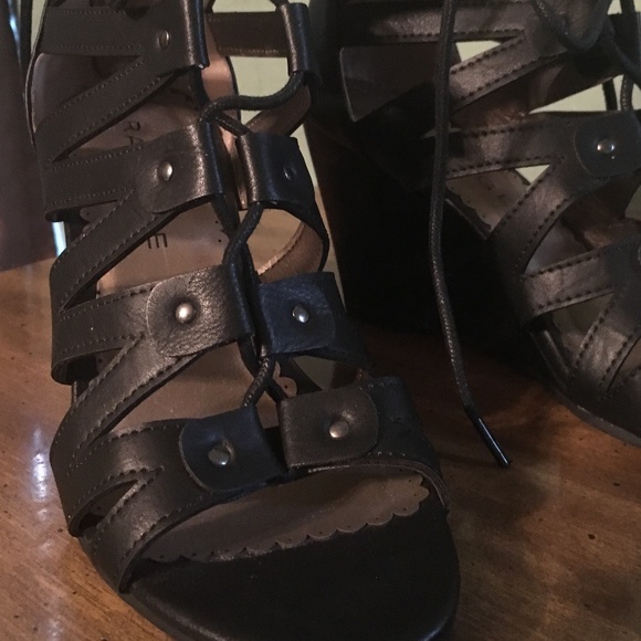 Rampage Shoes - Rampage Roman Gladiator Style Lace up Wedge Sandal